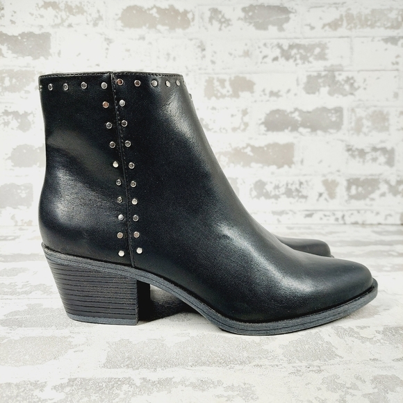 New BP. Wylie Black Faux Leather Studded Bootie  W797 - Picture 5 of 12